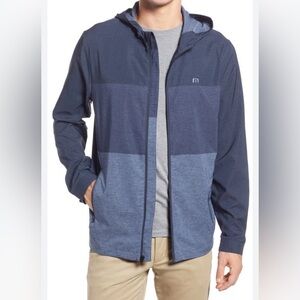 NWOT TravisMathew Bottom Of The Barrel Jacket In Heather Vintage Indigo  size M